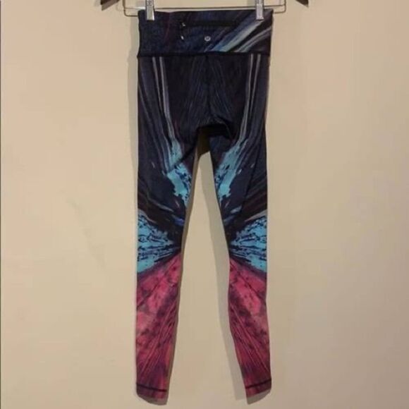Lululemon Rare Speed Wunder Electrobeam Pattern Nulux Leggings C34 - Picture 8 of 13
